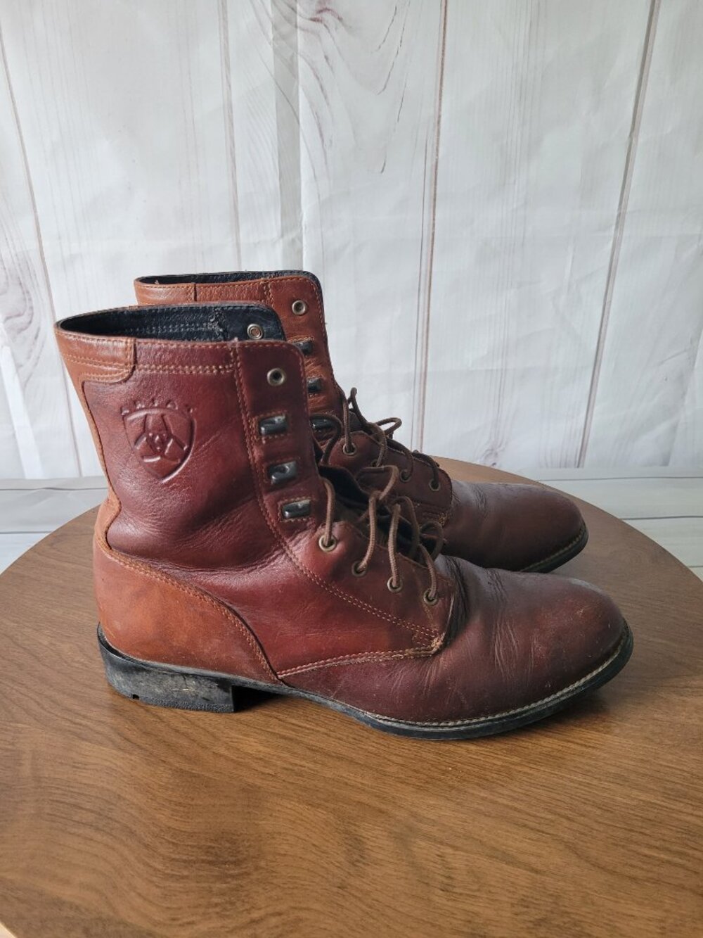 Ariat Heritage Lacer II Lace-up Leather Western Roper Boots Women’s 8. Brown